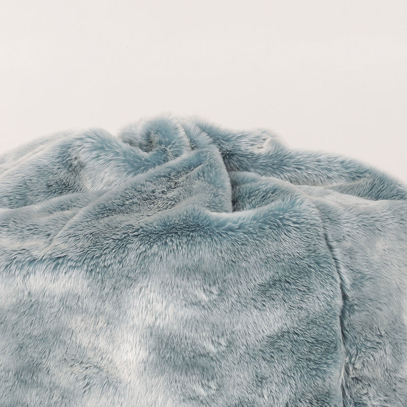 Kinder Kingston Luxus-Sitzsack aus Kunstfell – Hellblau