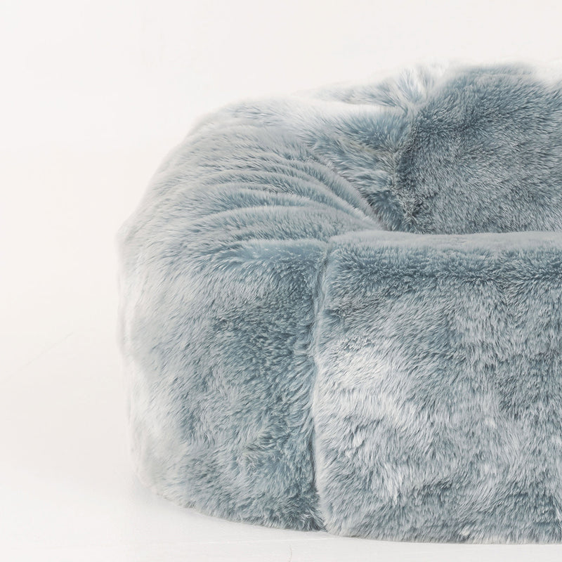 Kinder Kingston Luxus-Sitzsack aus Kunstfell – Hellblau