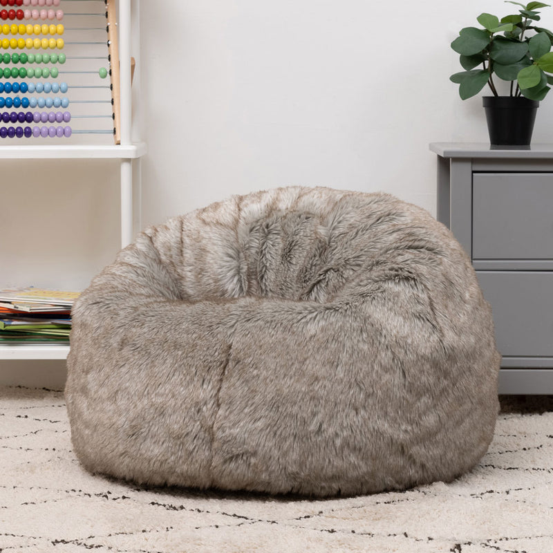 Kinder Kingston Luxuriöser Kunstfell-Sitzsack – Lapin
