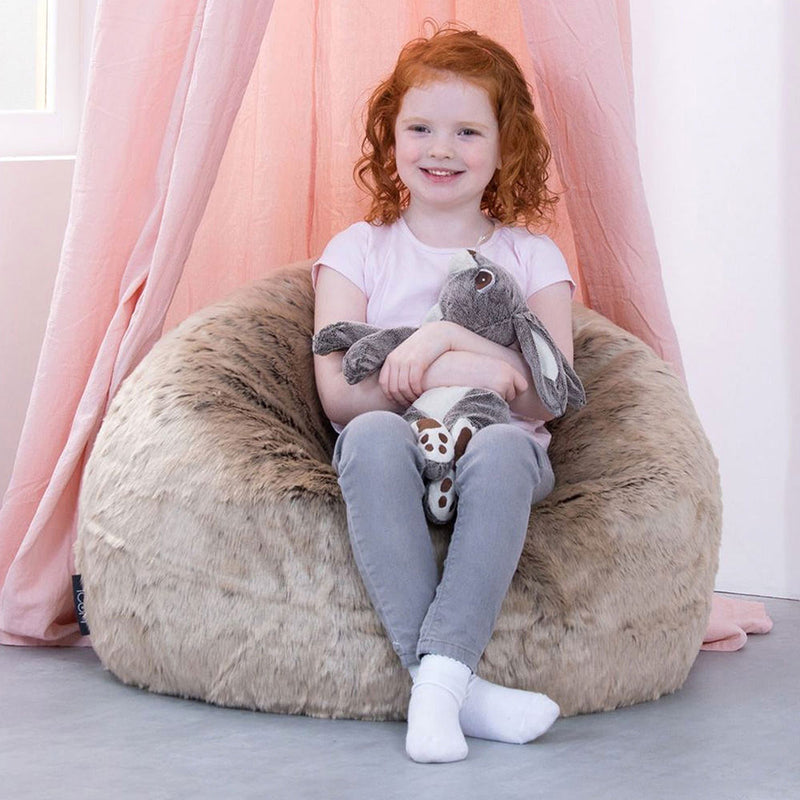 Kids Kingston Luxus-Sitzsack aus Kunstfell – Nerz