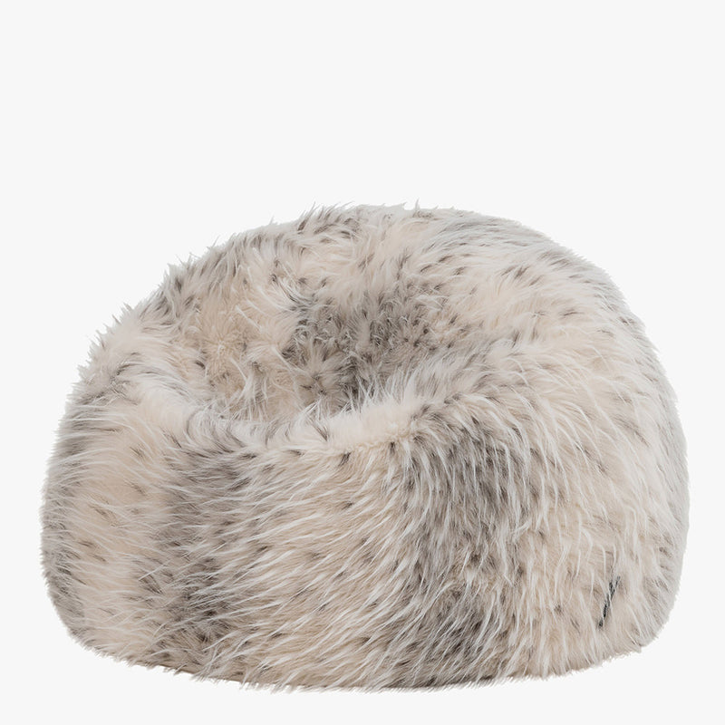 Kids Kingston Luxus-Kunstfell-Sitzsack – Schneeleopard