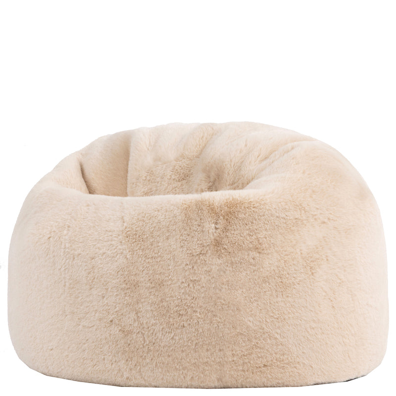 Kingston Kinder-Sitzsack, Kunstkaninchenfell, Naturfarbe 