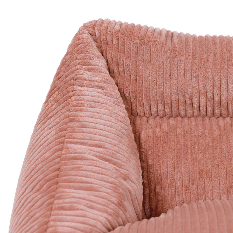 Cecilia Kinder-Sofa und Sitzsack, Cord, Morgenrosa  