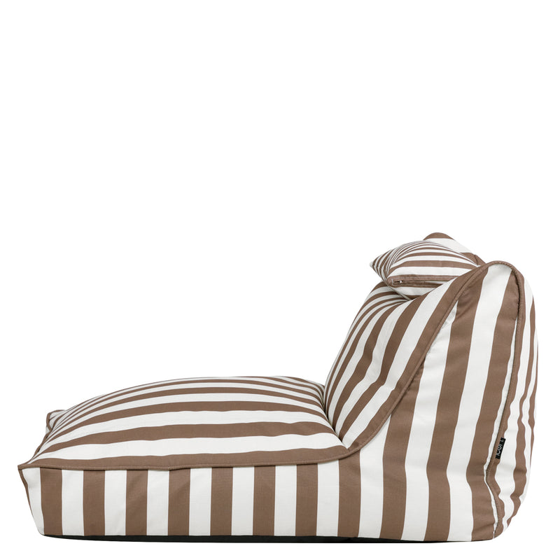 Nova Gewebter Gestreifter Lounger, Schokoladenbraun