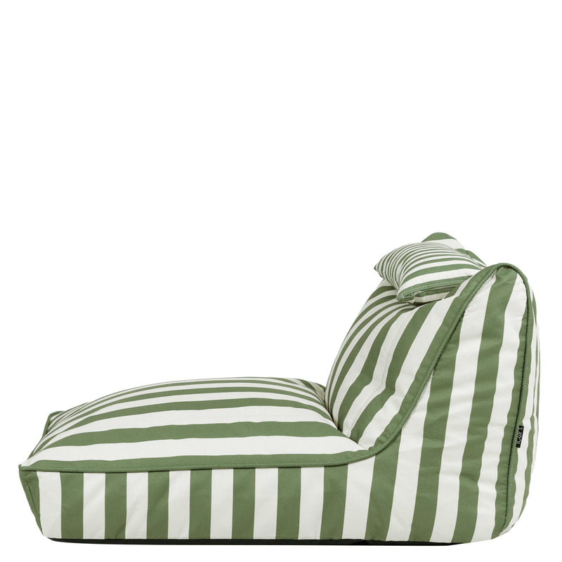 Nova Gewebter Gestreifter Lounger, Grün    