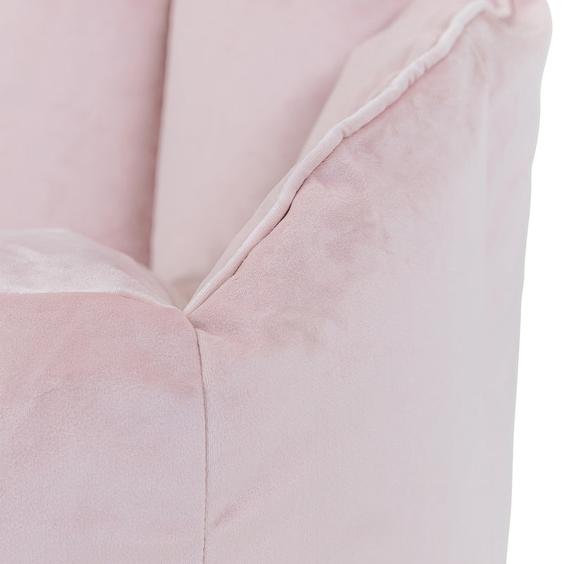 Sirena Samtsitzsack Sessel - Roséstaubrosa