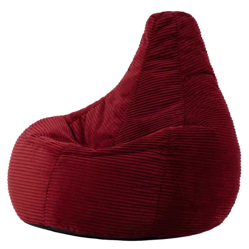 Dalton Recliner Sitzsack, Cord, Burgunderrot