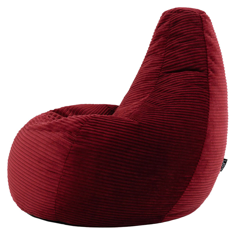 Dalton Recliner Sitzsack, Cord, Burgunderrot