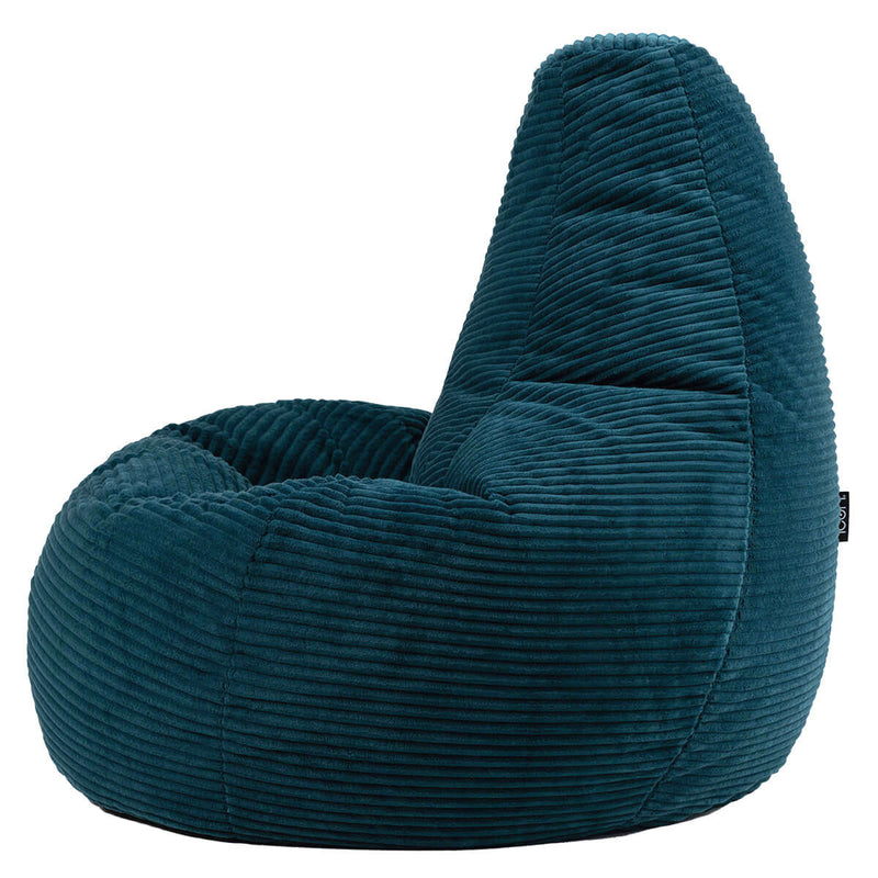 Dalton Recliner Sitzsack, Cord, Blaugrün