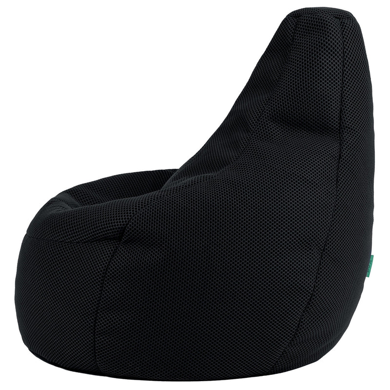 Gaming Sessel-Sitzsack, Performance-Mesh, Mitternachtsschwarz