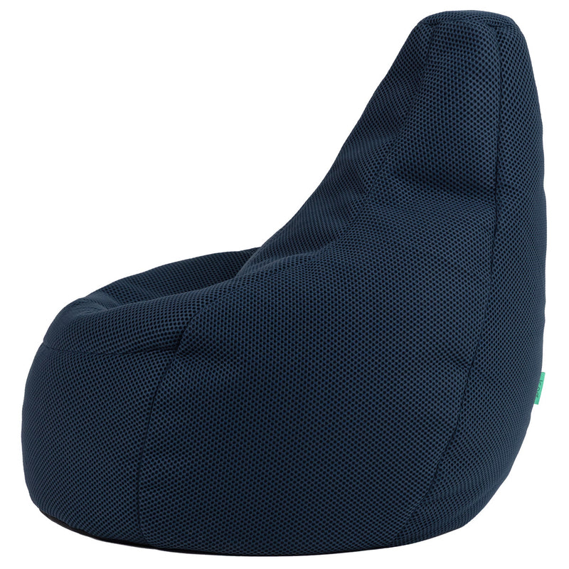 Gaming Recliner Sitzsack, Performance-Mesh, Marineblau