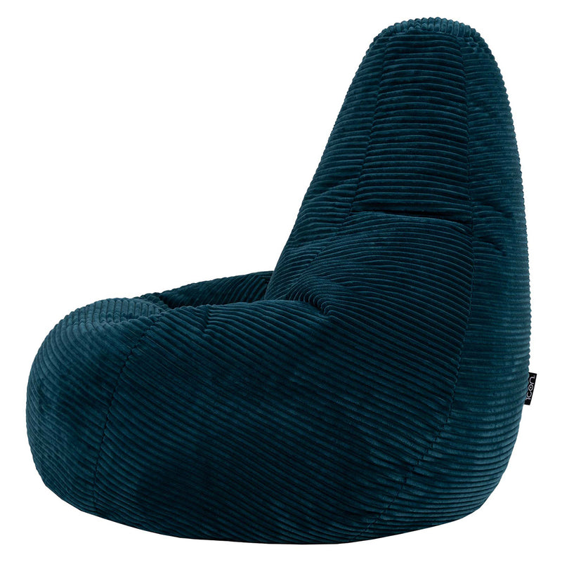 Dalton Recliner Sitzsack XL, Cord, Blaugrün 