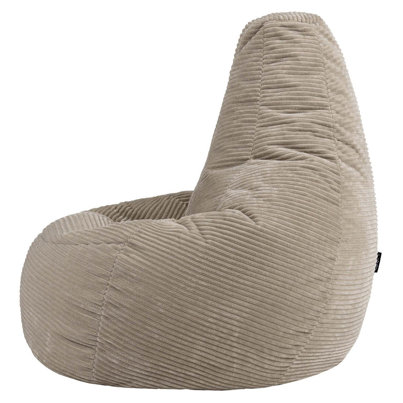 Dalton Recliner Sitzsack XL, Cord, Steingrau 