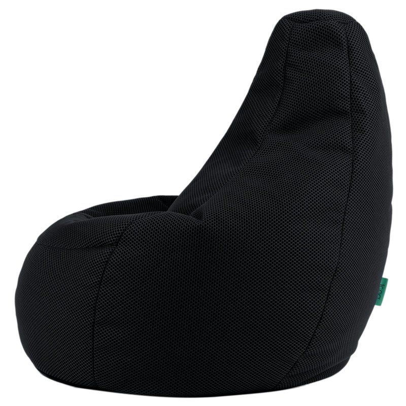Gaming Recliner Sitzsack XL, Performance-Mesh, Mitternachtsschwarz