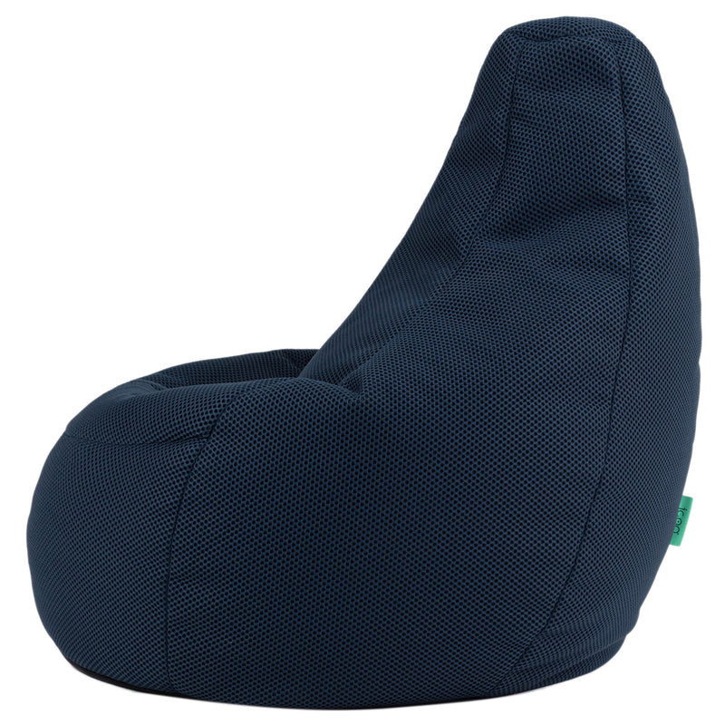 Gaming Recliner Sitzsack XL, Performance-Mesh, Marineblau
