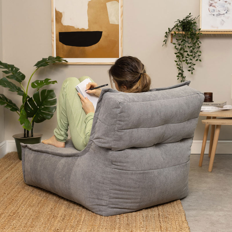 Dolce Cord-Lounger – Anthrazitgrau