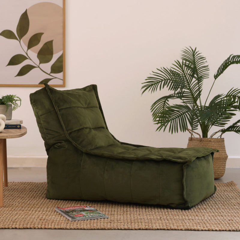 Dolce Samt-Lounger, Olivgrün