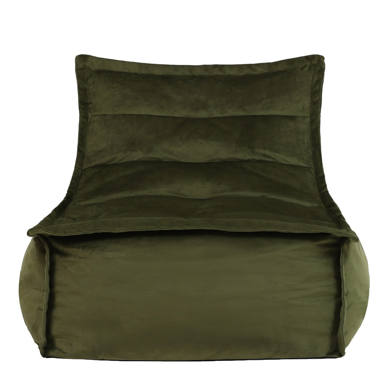 Dolce Samt-Lounger, Olivgrün