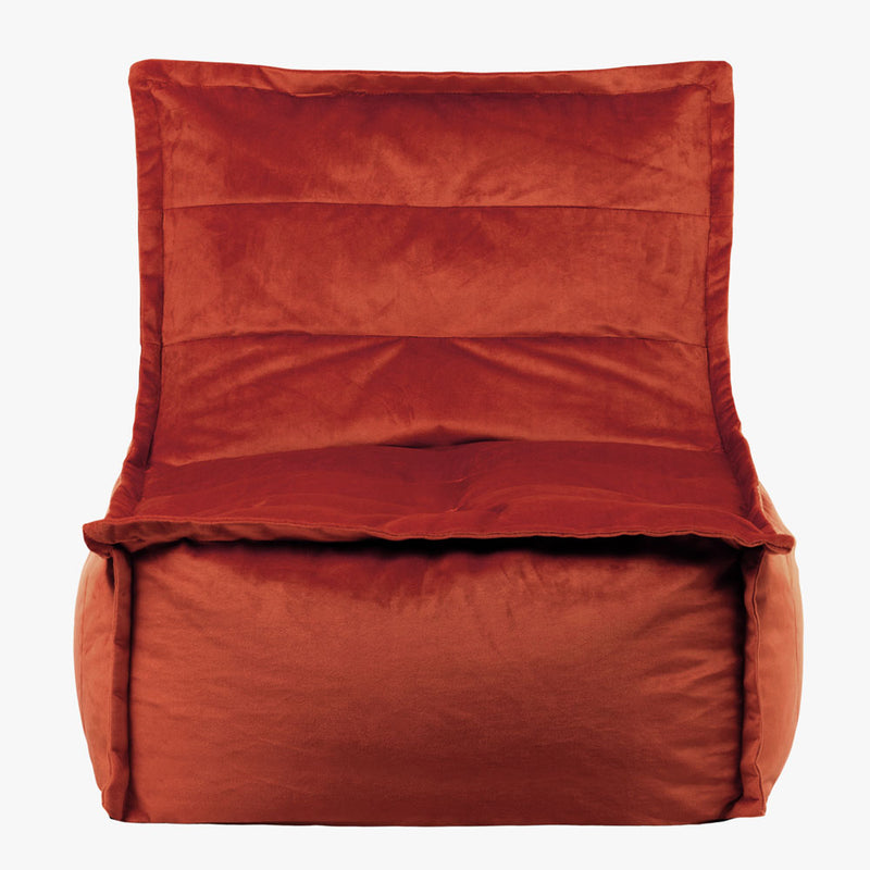 Dolce Samt-Lounger-Sitzsack – Terrakotta