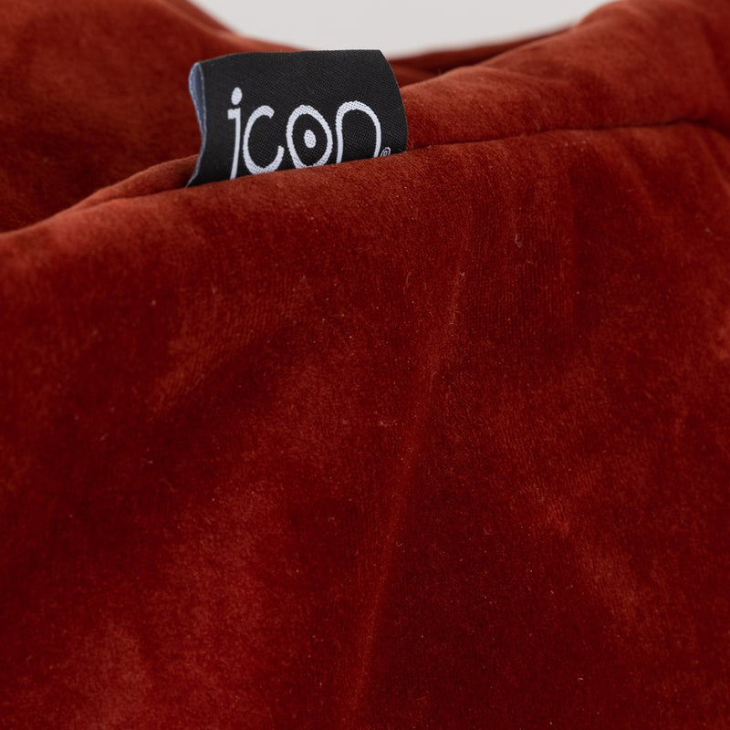 Dolce Samt-Lounger-Sitzsack – Terrakotta
