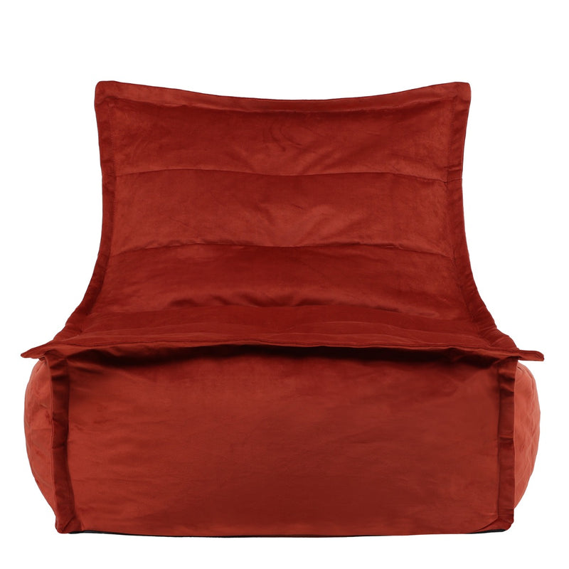 Dolce Samt-Lounger-Sitzsack – Terrakotta