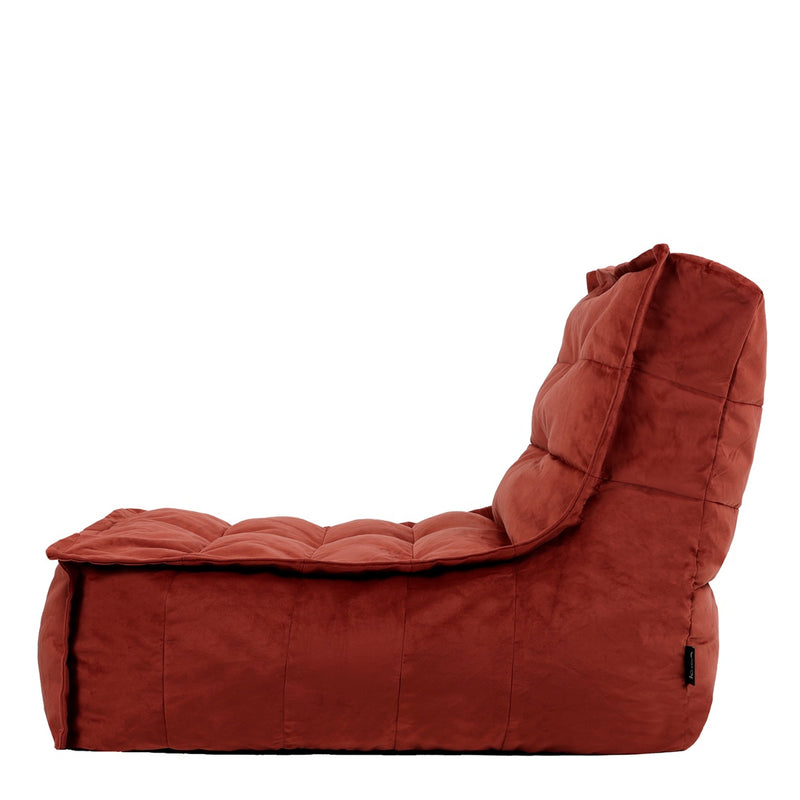 Dolce Samt-Lounger-Sitzsack – Terrakotta