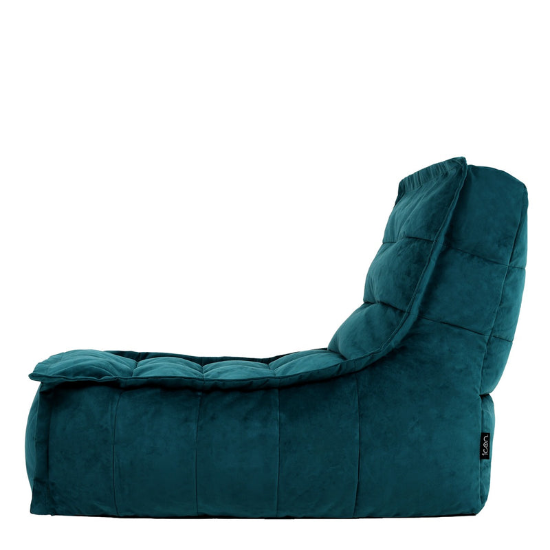 Dolce Samt-Lounger, Blaugrün