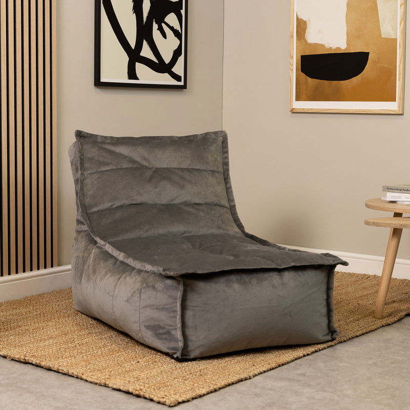 Dolce Samt-Lounger, Dunkengrau
