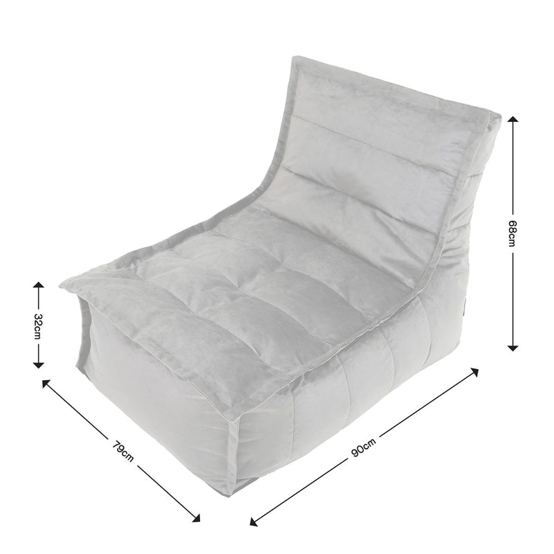 Dolce Samt-Lounger-Sitzsack – Terrakotta