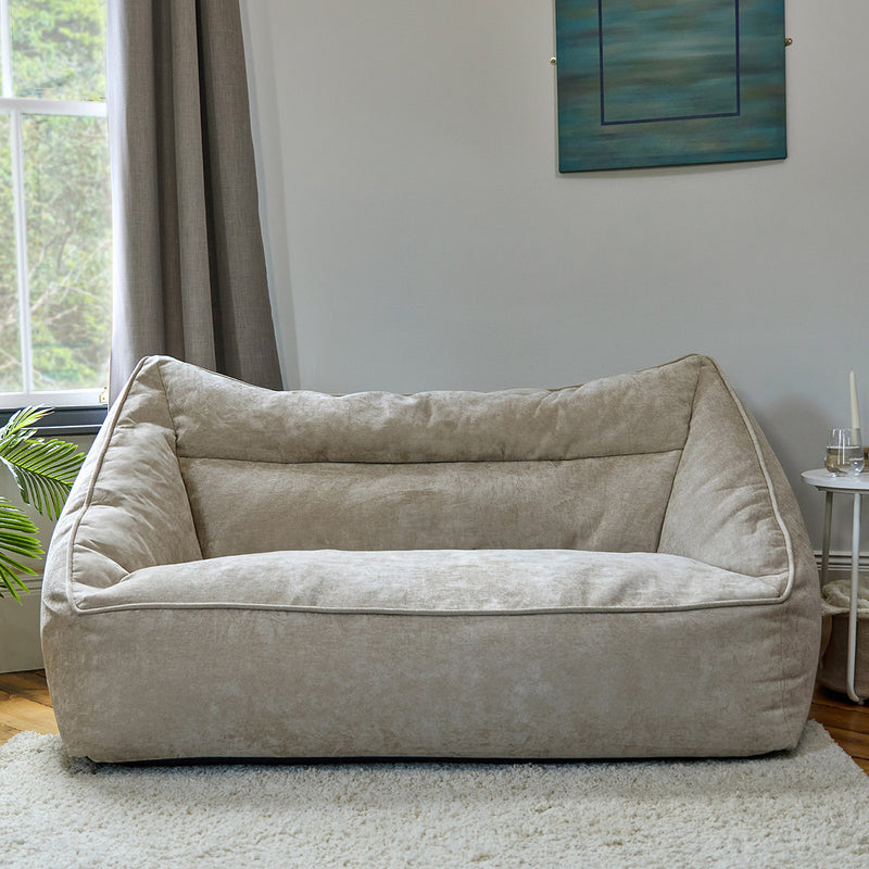 Sofa-Sitzsack Cecilia mit Chenille-Bezug, naturfarben