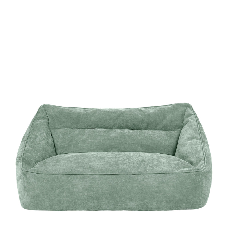 Sofa-Sitzsack Cecilia mit Chenille-Bezug, salbeigrün