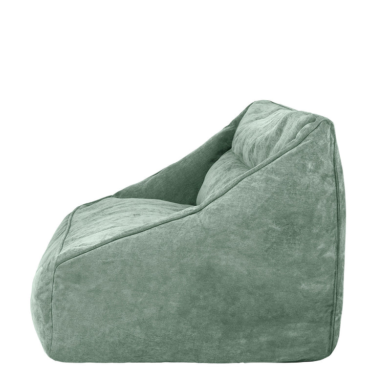Sofa-Sitzsack Cecilia mit Chenille-Bezug, salbeigrün