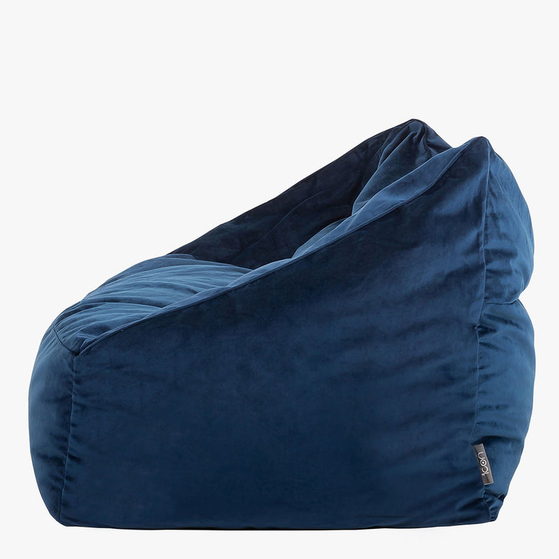 Cecilia Samt-Zweisitzer-Sitzsack - Marineblau