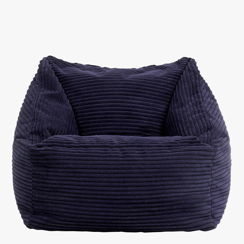 Morgan Kids Cord Sessel Sitzsack - Marineblau