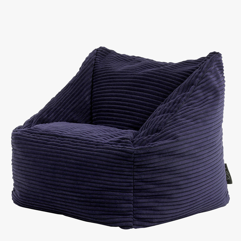 Morgan Kids Cord Sessel Sitzsack - Marineblau