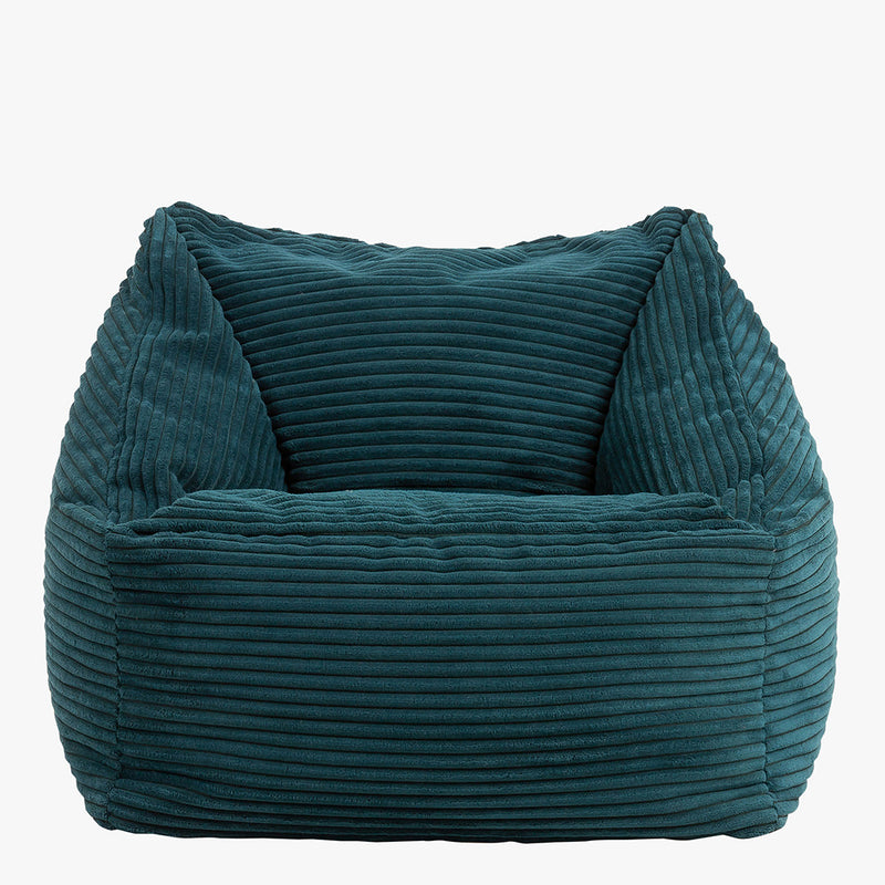 Morgan Sessel-Sitzsack für Kinder, Cord, Blaugrün