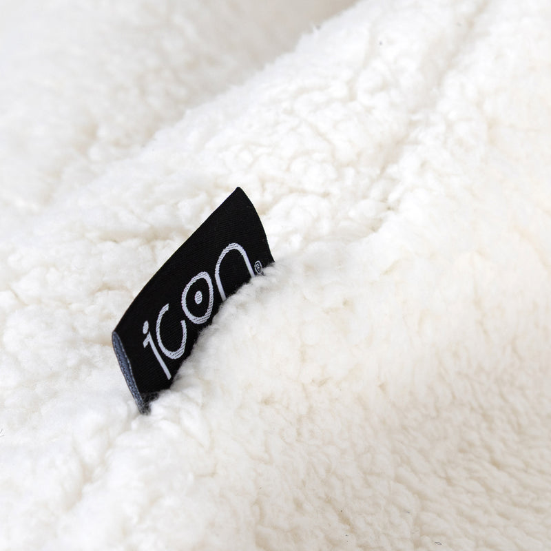 Kingston Klassischer Sitzsack für Teens, Teddy-Fleece, Naturfarbe