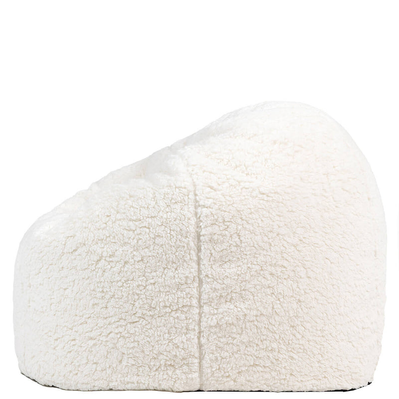 Kingston Klassischer Sitzsack für Teens, Teddy-Fleece, Naturfarbe