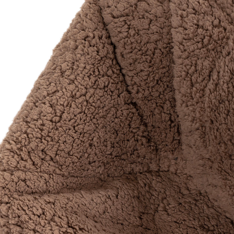 Kingston Klassischer  Sitzsack für Teens, Teddy-Fleece, Mokka-Braun