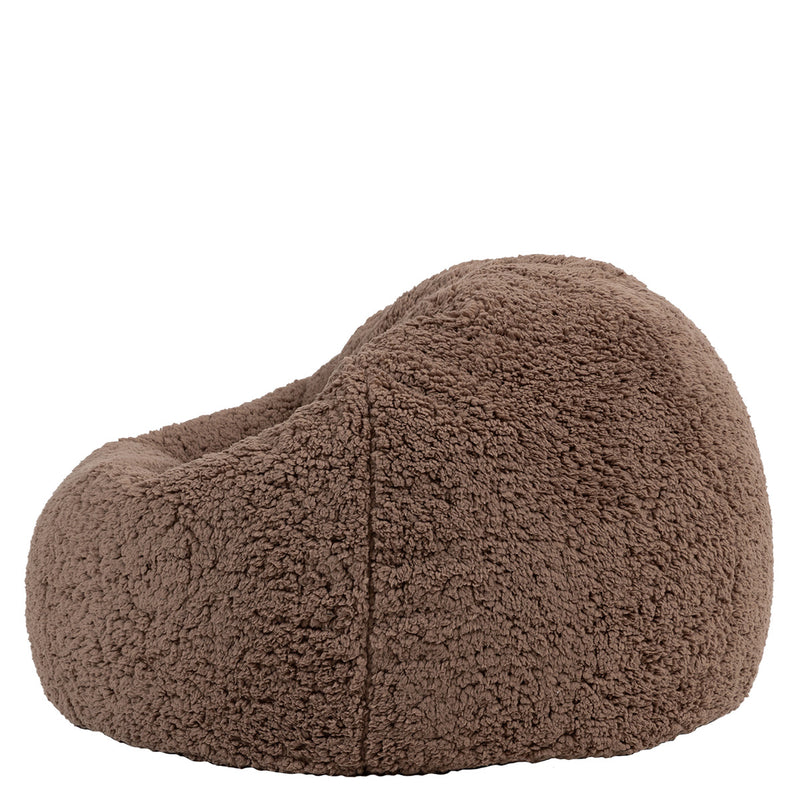 Kingston Klassischer  Sitzsack für Teens, Teddy-Fleece, Mokka-Braun