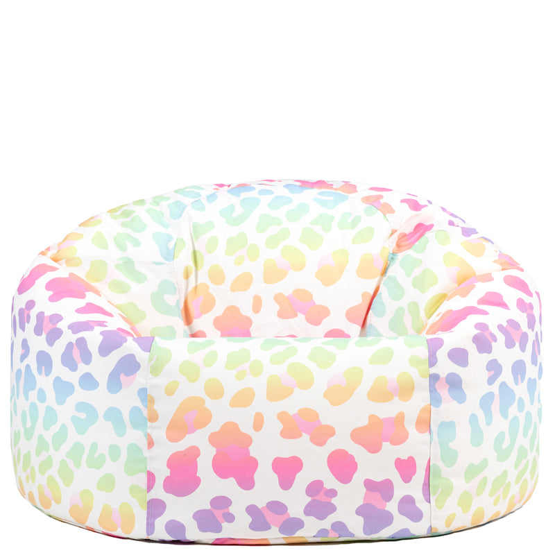 Klassischer Sitzsack für Teens, Ombre, Leoparden-Print, Mehrfarbig 