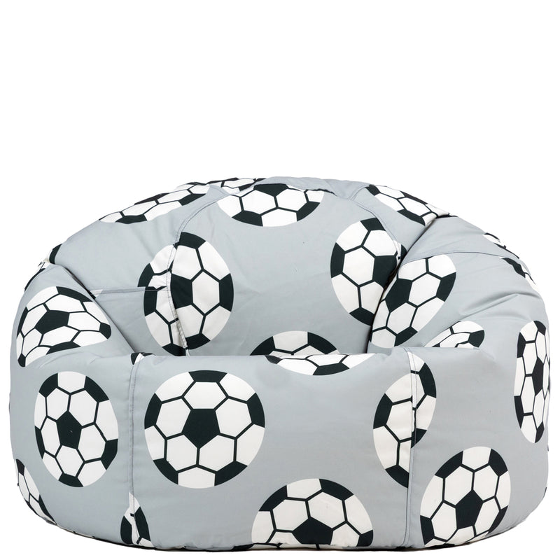 Klassischer Sitzsack für Teens, Fußball-Print, Mehrfarbig 