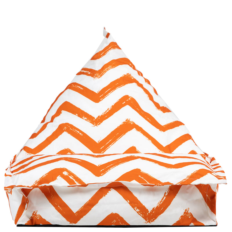 Loungesessel, Zickzack-Print, Orange