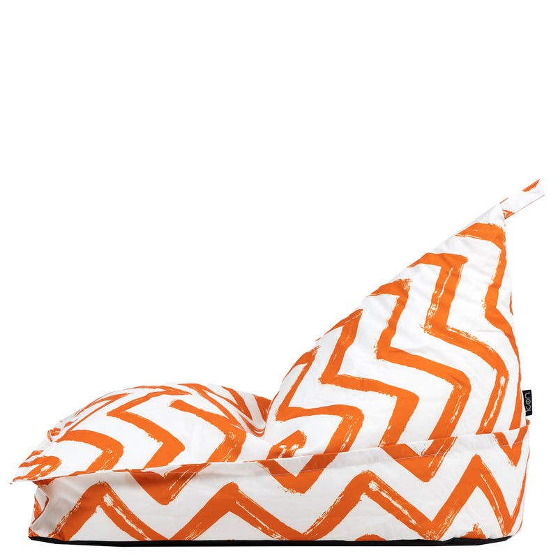 Loungesessel, Zickzack-Print, Orange