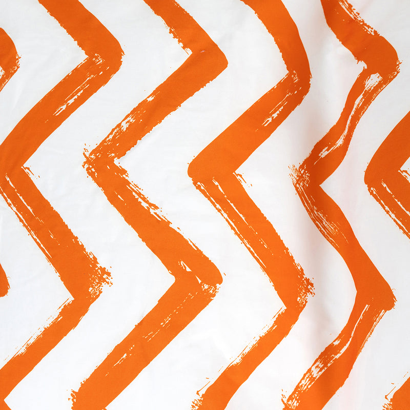Loungesessel, Zickzack-Print, Orange