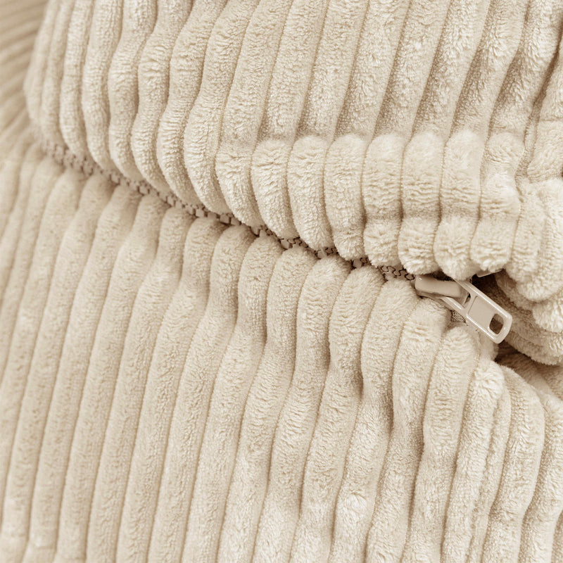 Noa Modularer Sitzsack-Ecksessel, Jumbo Cord, Steingrau   