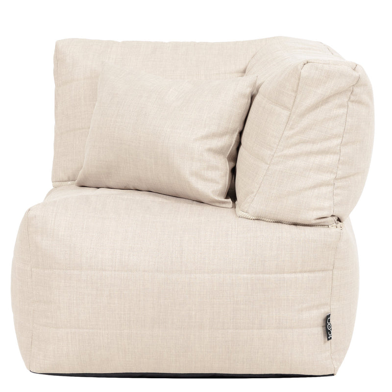 Noa Modularer Eck-Sitzsack, Outdoor-Gewebe, Naturfarbe  