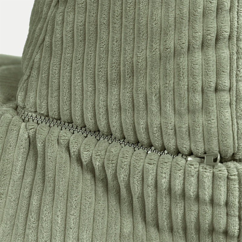 Noa Modularer Sitzsack, Jumbo Cord, Salbeigrün   