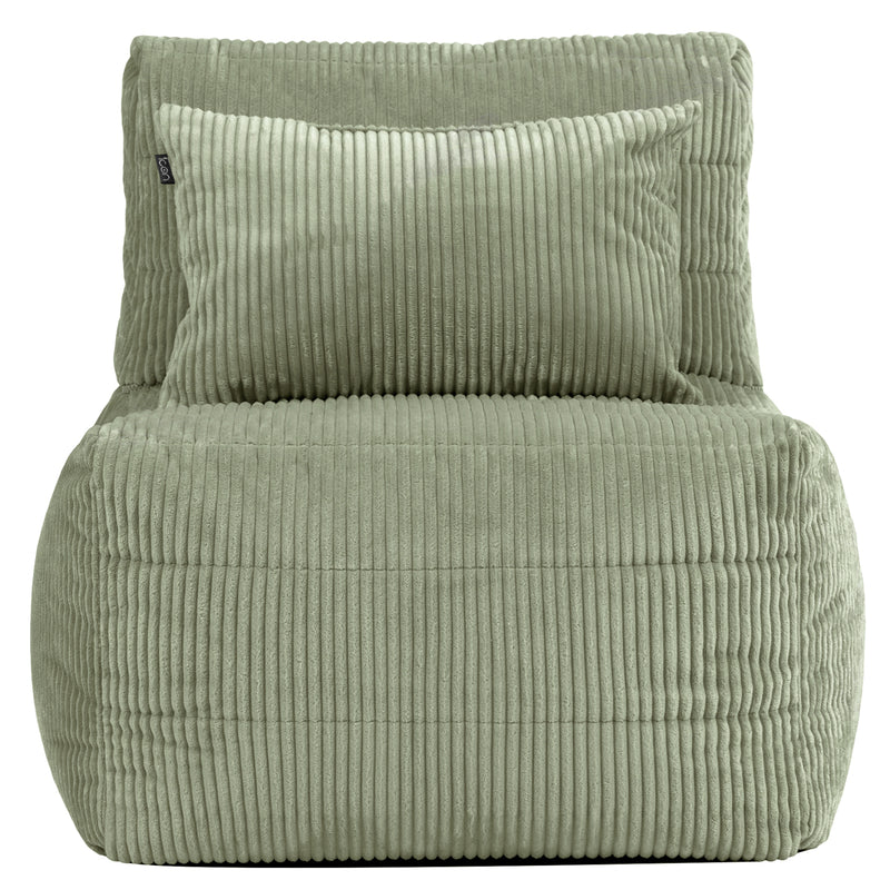 Noa Modularer Sitzsack, Jumbo Cord, Salbeigrün   