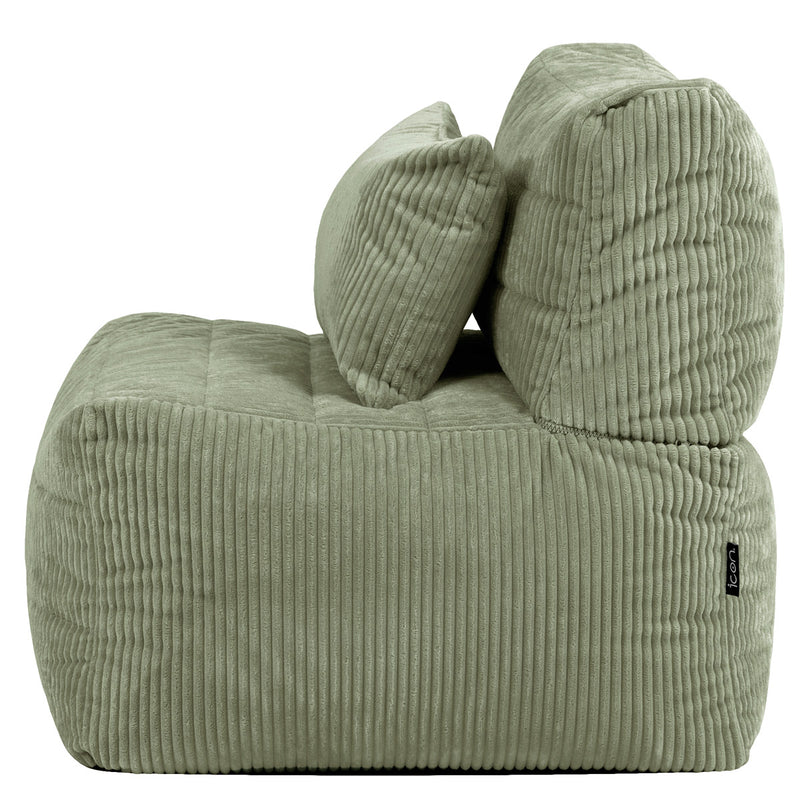Noa Modularer Sitzsack, Jumbo Cord, Salbeigrün   